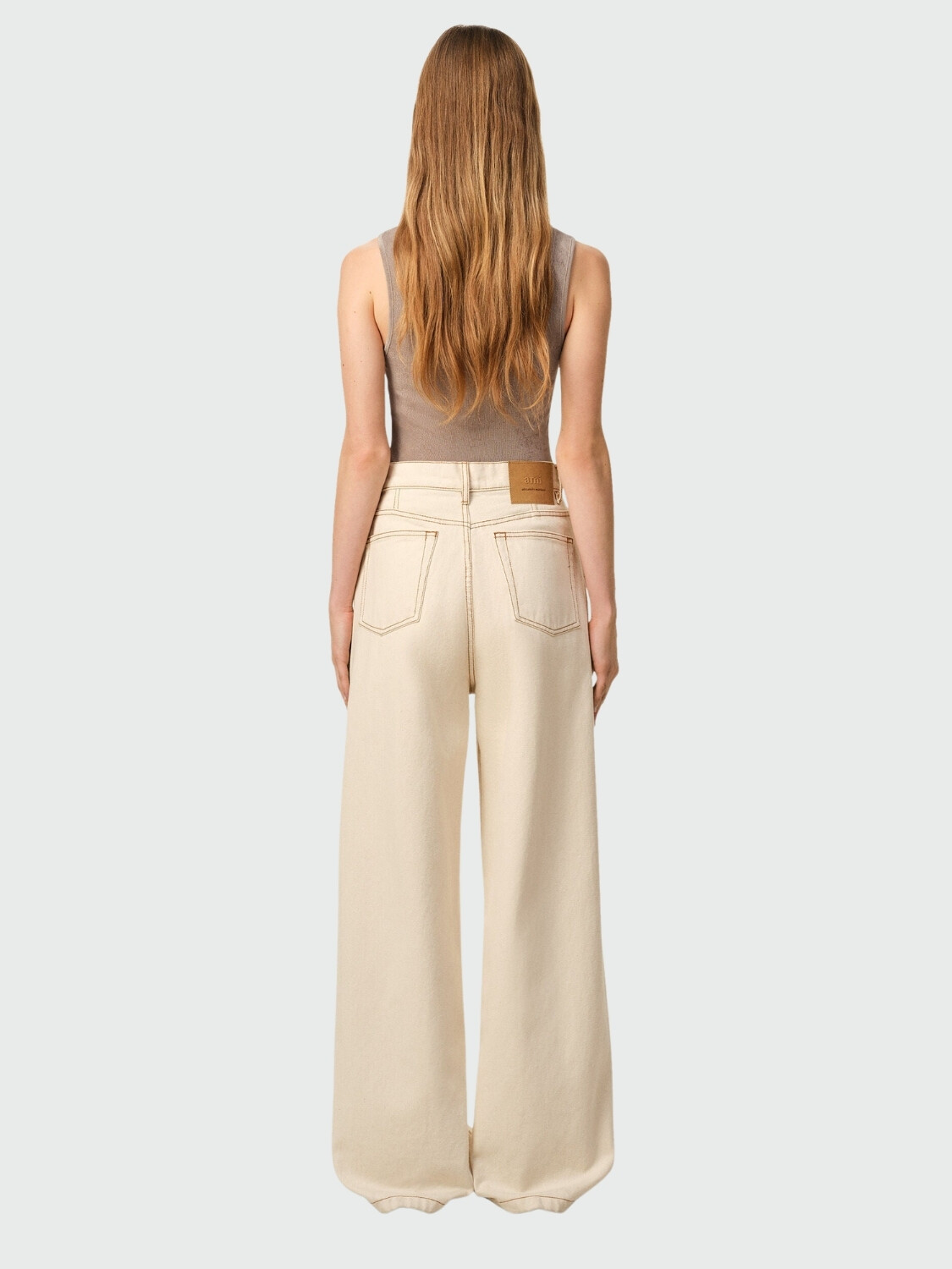 AMI PARIS - Vaqueros Anchos de Algodón Alta Automática