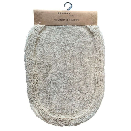 Alfombra Oval 40X60Cm Dos Texturas Natural