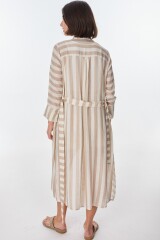 Vestido Balt Rayas Beige