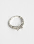 Anillos Chicos Mariposas Anillo Con Strass - Plateado