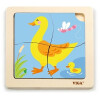 Puzzle Silueta Madera Viga Pato