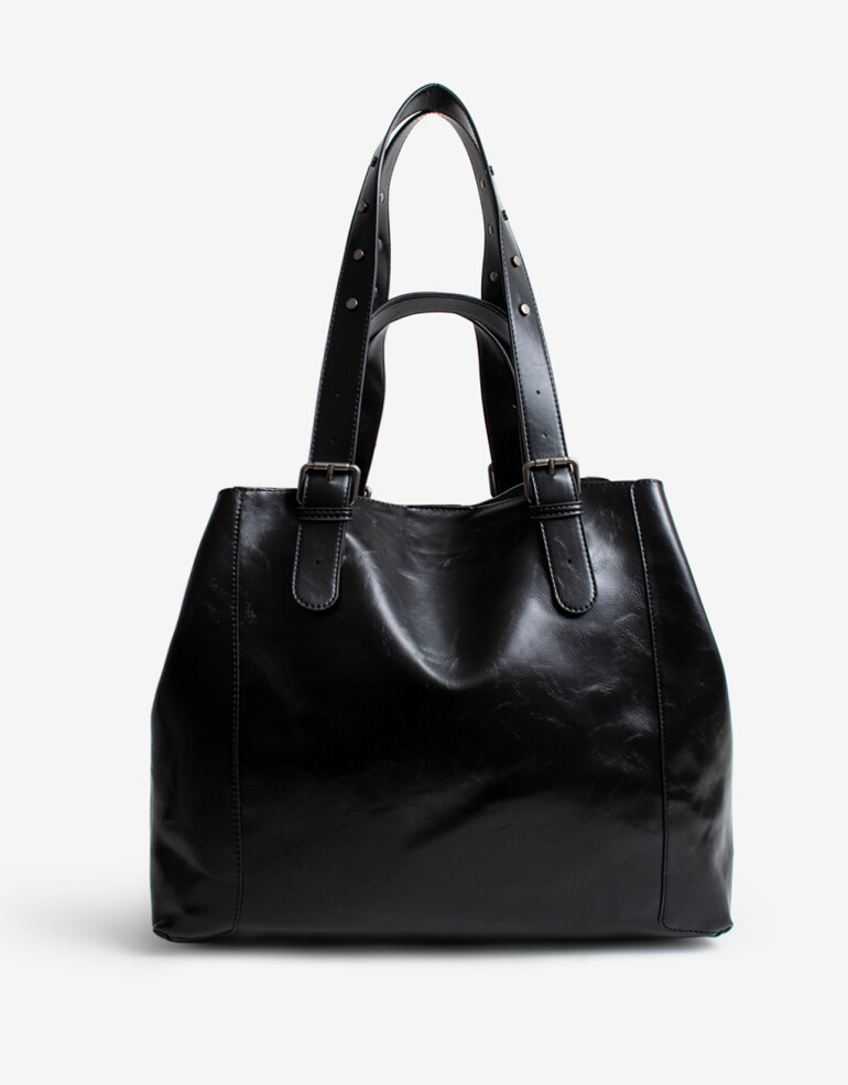 Shopper Cartera Shopper Con Tachas - Negro