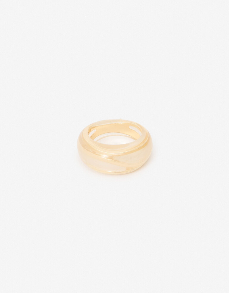 Anillos Chicos Color Anillo Chico De Resina - Blanco Crema