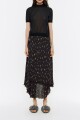 FALDA MIDI PLISADA Negro