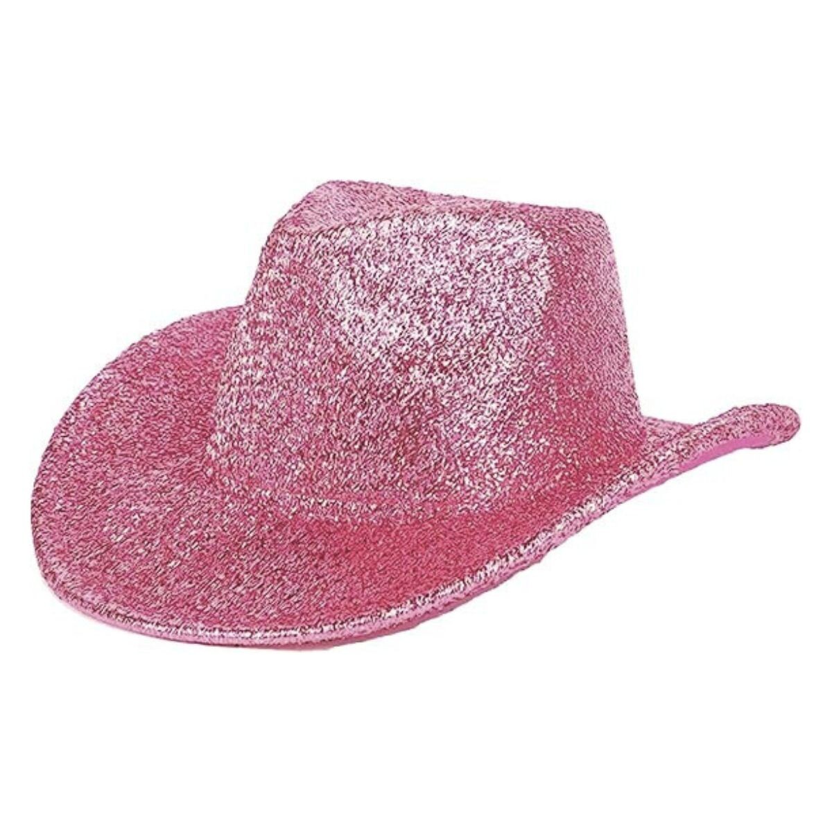 Gorro Cowboy Brilloso Clasico - Rosa 