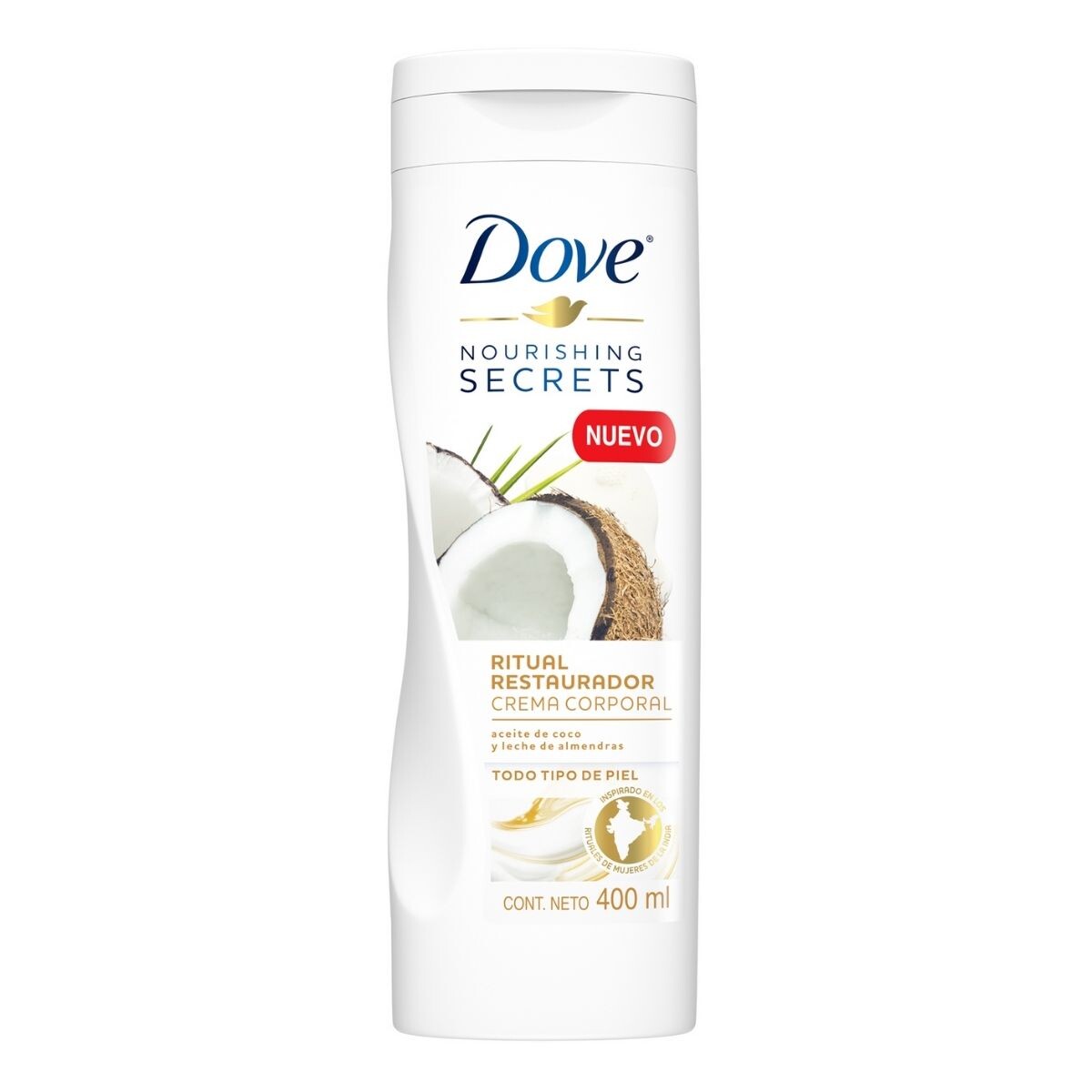 Crema Corporal Dove Ritual Restaurador Coco y Almendras - 400 ML 