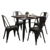 Juego de comedor 4 sillas tolix 70 Negro