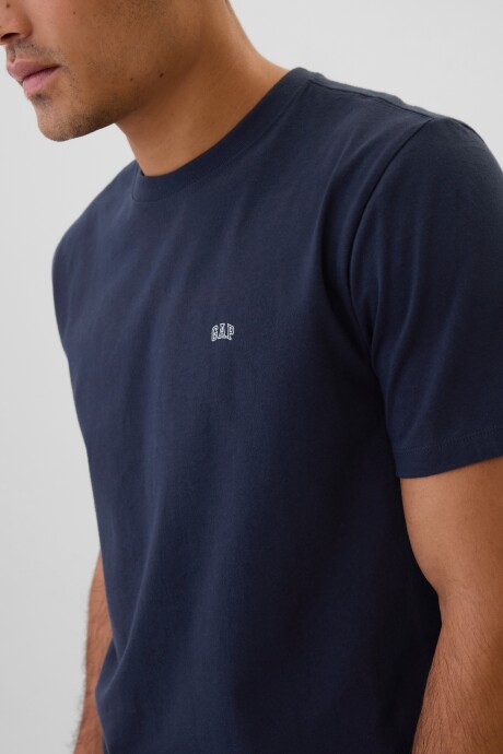 Remera Cuello Redondo Mini Logo Gap Hombre Tapestry Navy