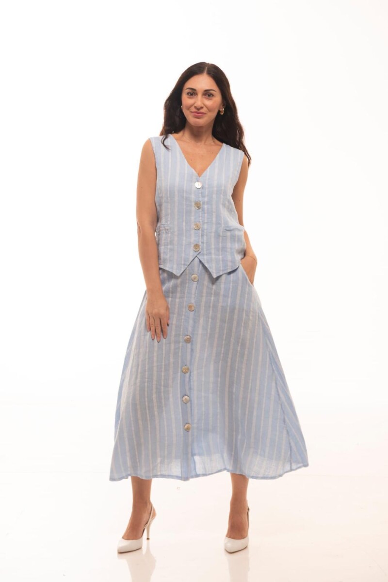 Falda Calabria - Celeste 