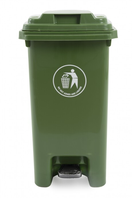 Contenedor De Residuos Con Pedal En Color Verde - 80 Litros Contenedor De Residuos Con Pedal En Color Verde - 80 Litros