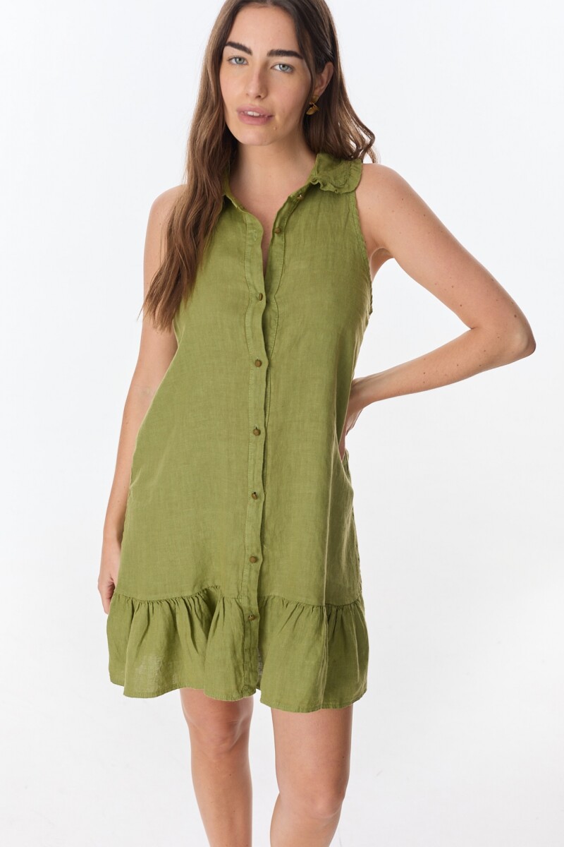 Vestido Lavanda Verde Militar