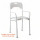 Silla Para Aducha Plegable Altura Ajustable Brazos Respaldo Sin Color