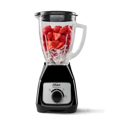 Licuadora Oster Con Vaso De Vidrio 550W Negro