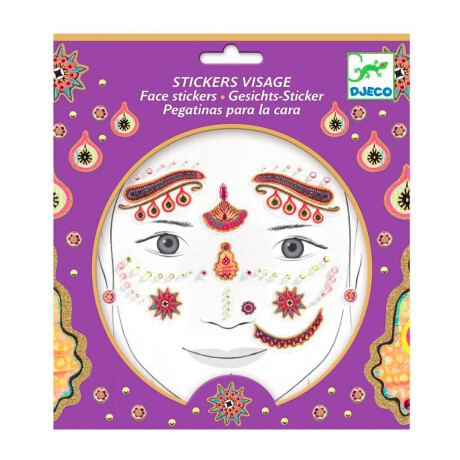 Maquillaje Facial En Stickers Princesa India Unica