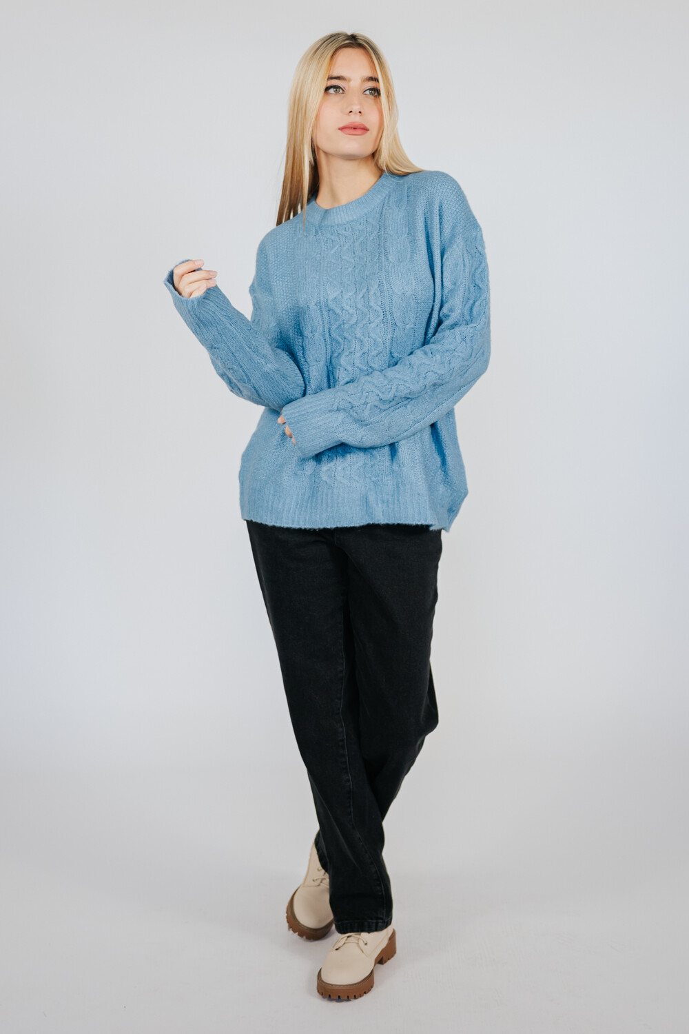 Sweater Cea 0203 Azul Grisaceo