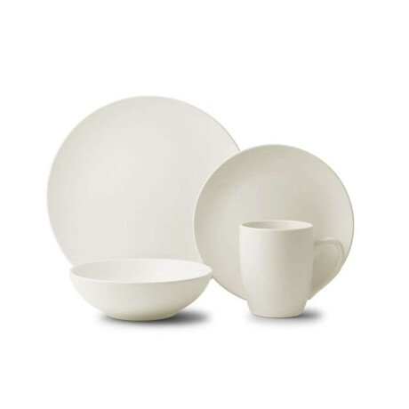 Set 16 Piezas Stoneware D27-21-18/410Ml Mono White Thomson
