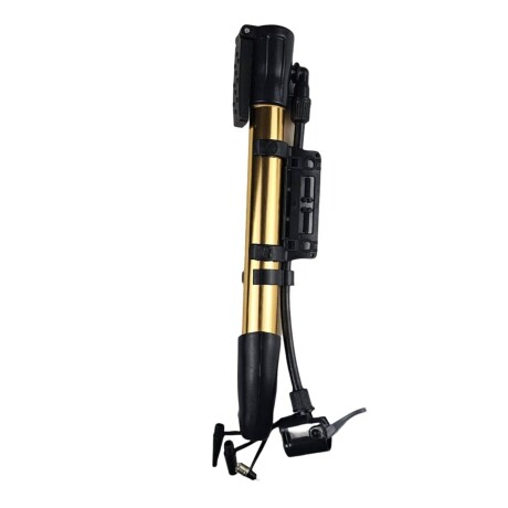 Inflador Manual Bici Pelotas Inflables con Picos Dorado