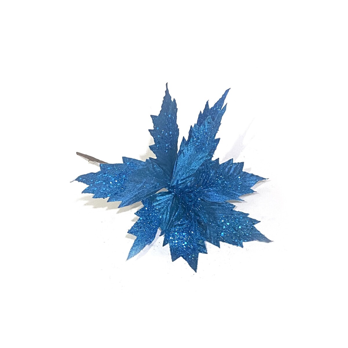 Flor Navideña Azul23 Cm 