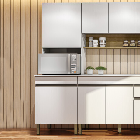 Modulo Para Microondas Con Tapa Y Dos Puertas Blanco BLANCO