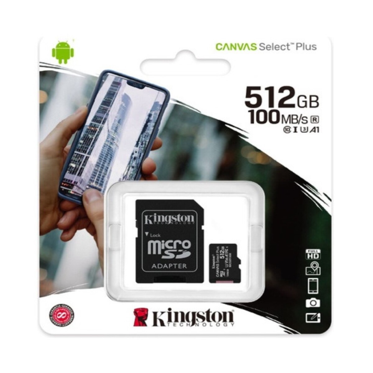 Memoria Kingston Microsdxc 512GB Canvas Select Plus Clase 10 