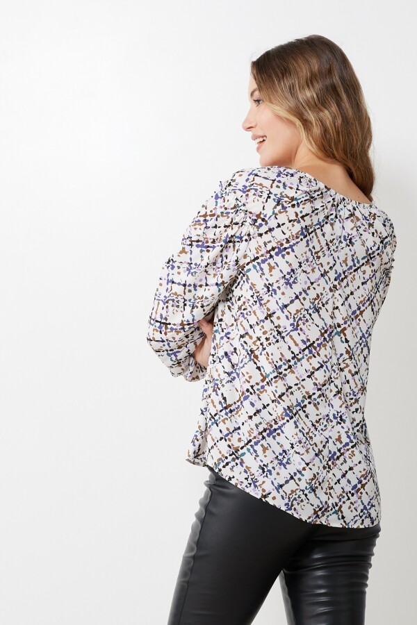 Blusa Gasa Print CRUDO/MULTI