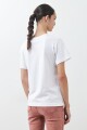 Remera estampada manga corta blanco
