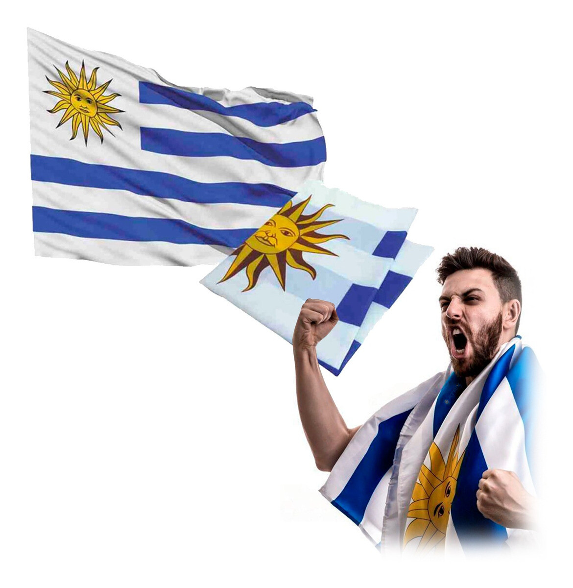 Bandera De Uruguay 90 X 150 Pabellón Nacional Futbol Viaje 