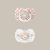 CHS+0BRILLA Set X2 Chupetes Sx Pro Fisiologicos 0 A 6 Meses Brilla En La Oscuridad Suavinex Osito Rosa
