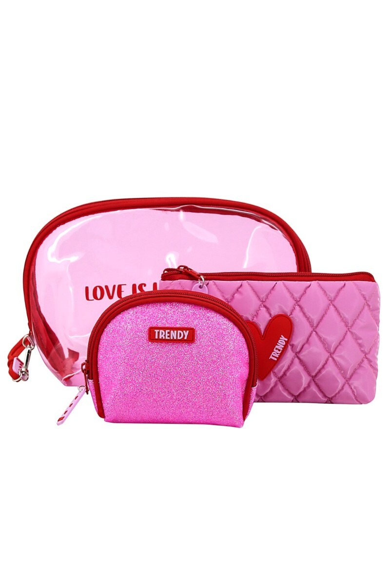 Set Necessaire Trendy Rosado