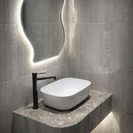 CERAMICA PARA PARED 5.3X43 TIPO BRICK BEIGE BLANCO