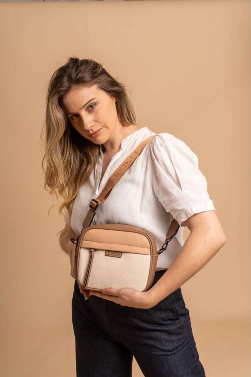 Bandolera Palma - Manteca Nuez Y Mauve 