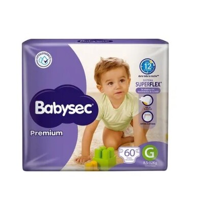 Pañales Babysec Premium Talle G 60 Uds. Pañales Babysec Premium Talle G 60 Uds.