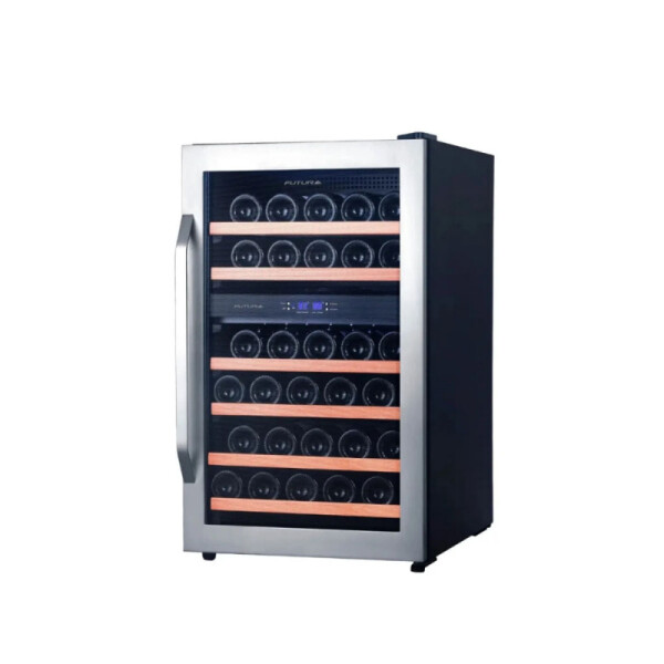 Enfriadora de vino Futura Plus FUT-EV32X vidrio negro 34 botellas acero inoxidable