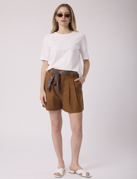 T-shirt bordada blanco