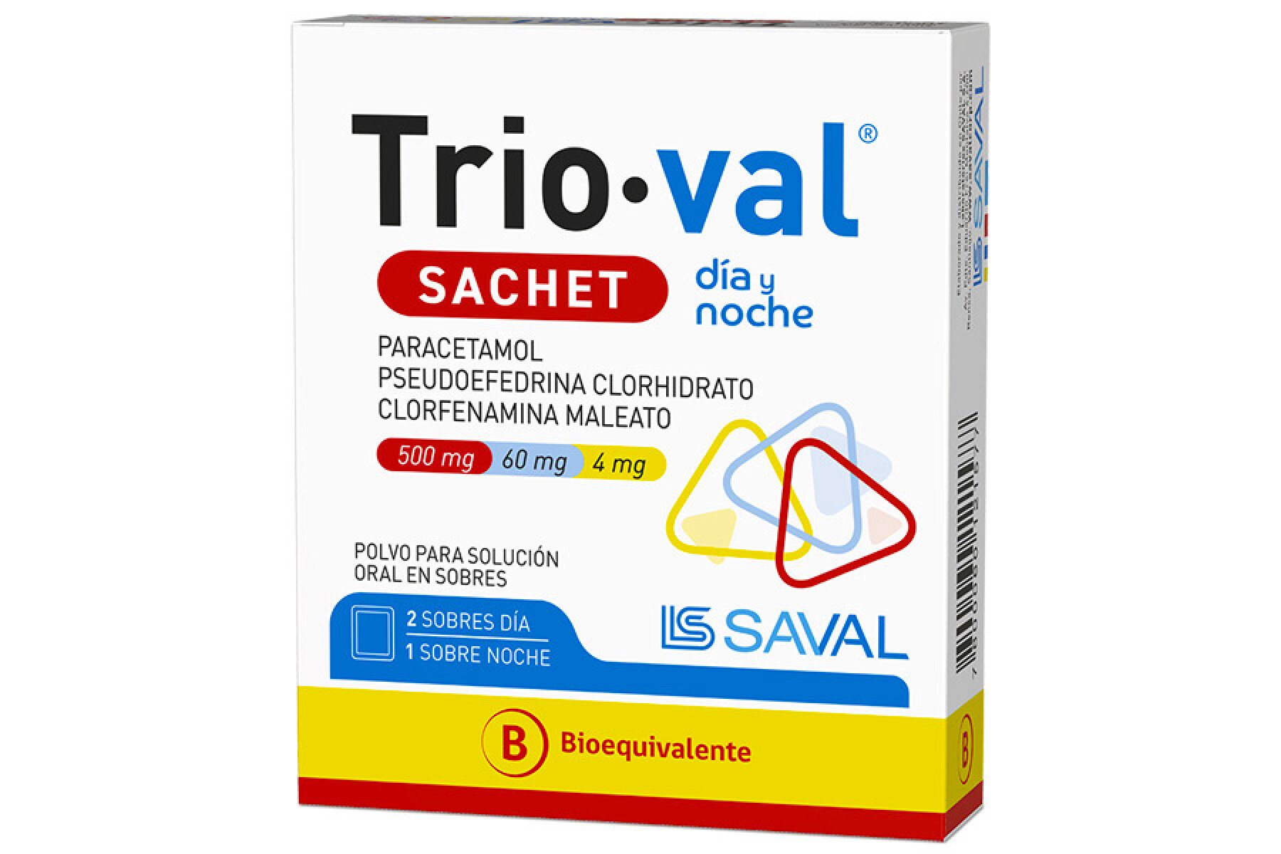 TRIO-VAL DIA Y NOCHE SACHET X 3 SOBRES 