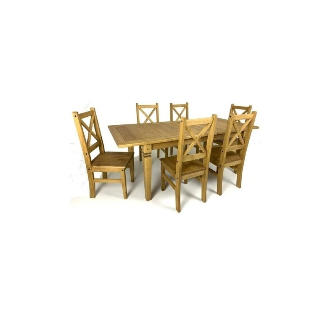 Juego Comedor Salvador Extensible 6 Sillas Natural