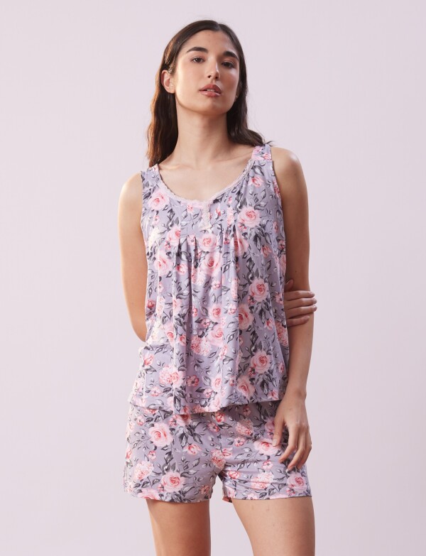 Pijama C/short GRIS/MULTI