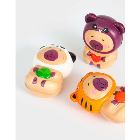 Set De Squishys Capibaras Combinacion Multicolor