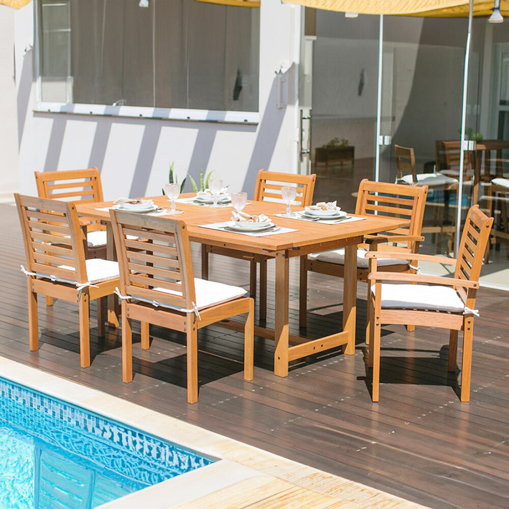 Mesa Extensible de Eucalipto - Mestra Mesa Extensible de Eucalipto - Mestra