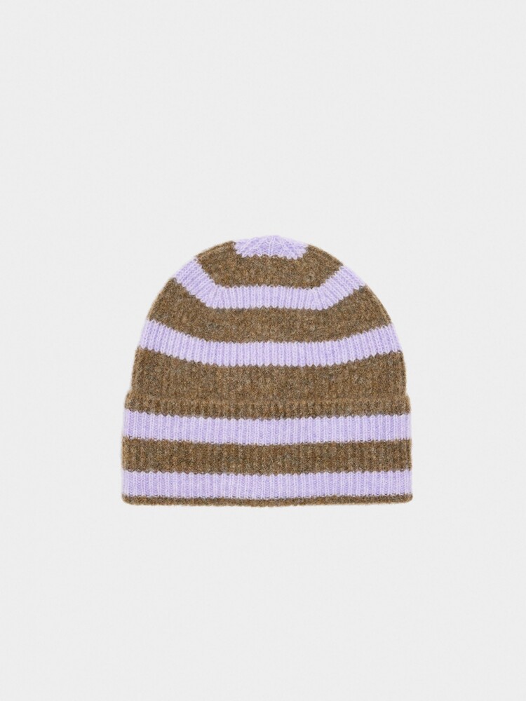 Gorro De Rayas Con Dobladillo multicolor