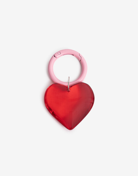 Llavero Acrilico Llavero Y Bag Charm Corazón - Combinacion Bicolor