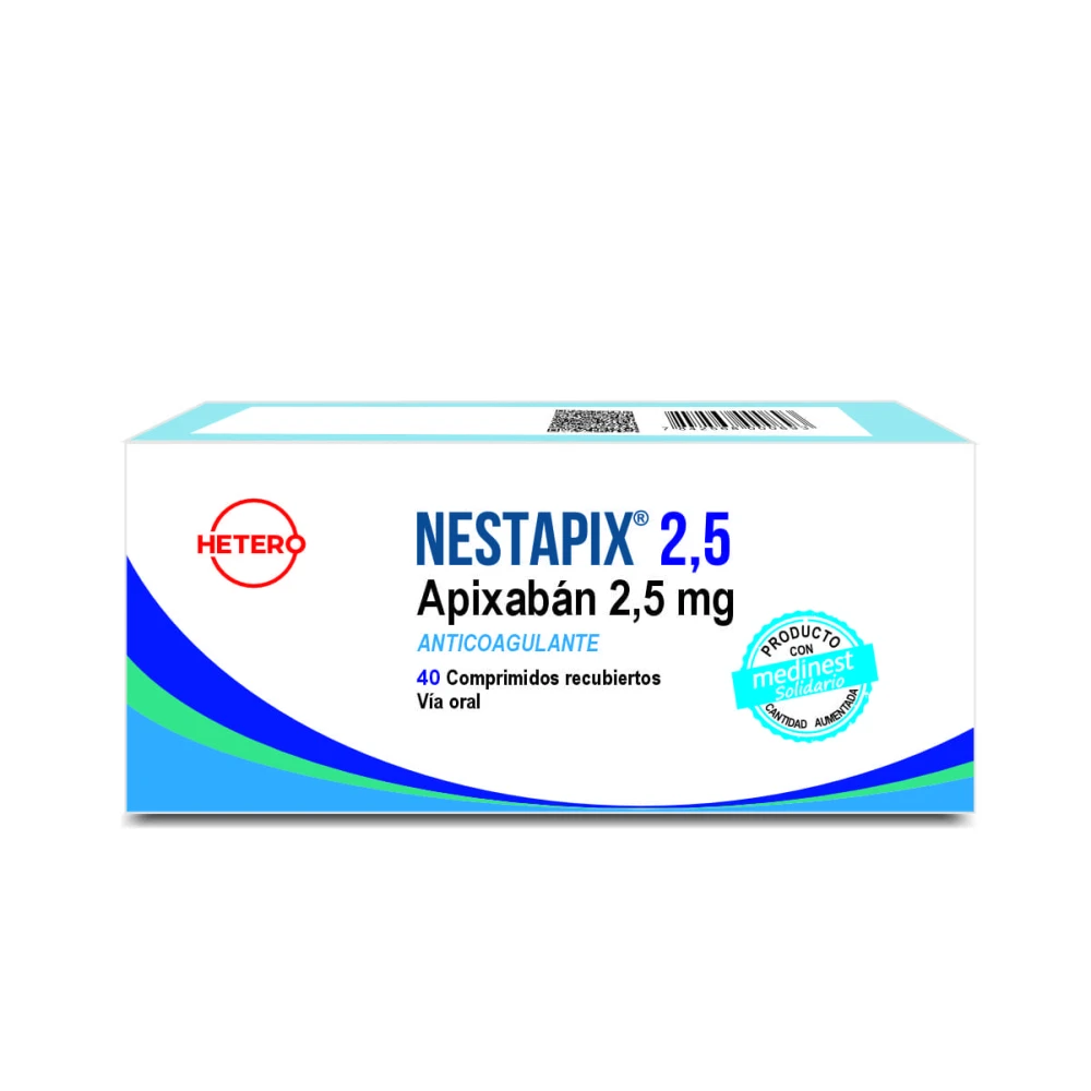 Nestapix Apixaban 2,5 mg - Cont. 40 Comprimidos Recubiertos