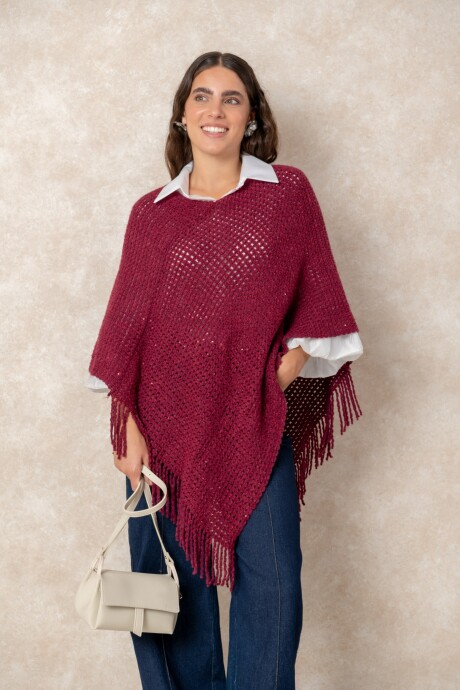 PONCHO HONOR Magenta