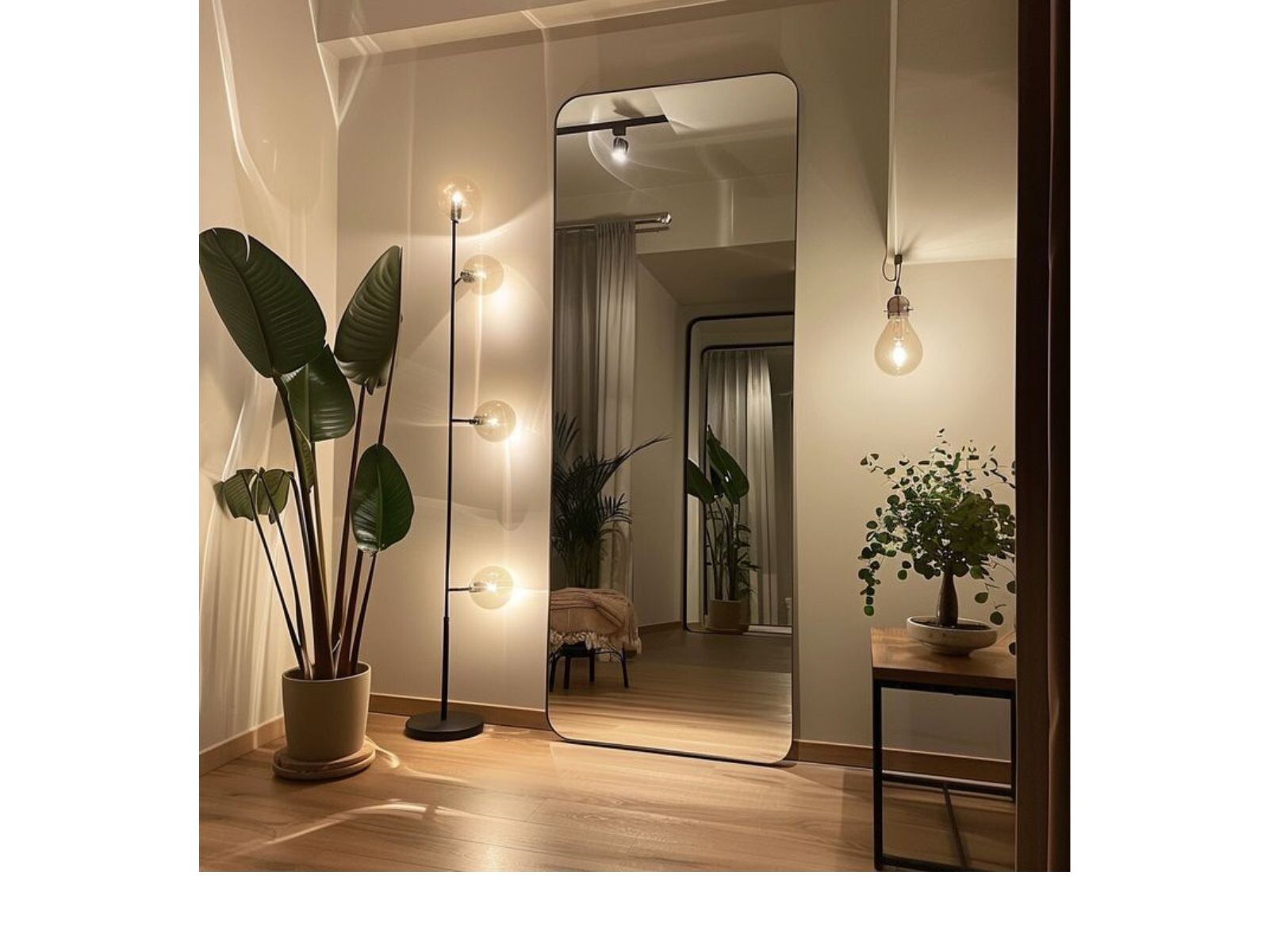 Espejo Rectangular Borde Curvo 