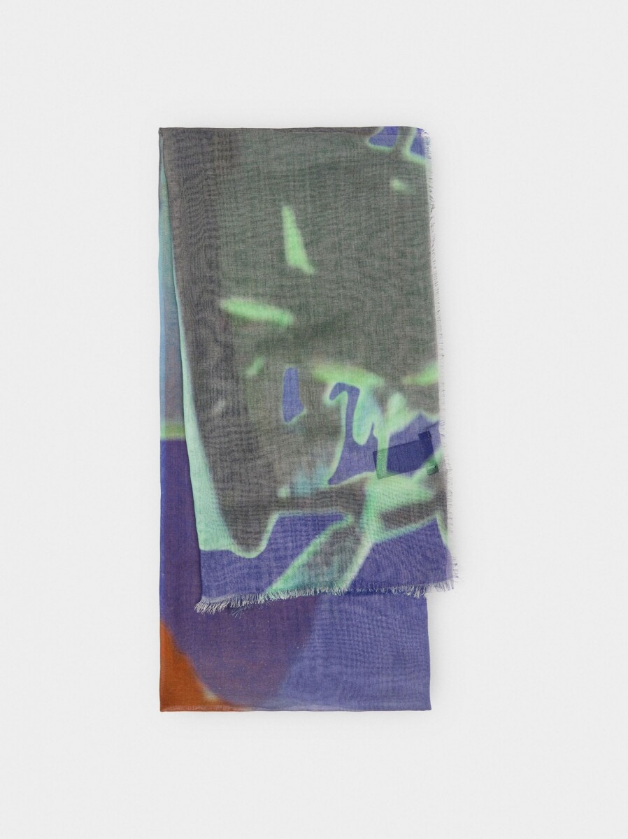 Pañuelo Estampado De Algodón - multicolor 