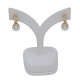 Caravanas oro 18k brillantes y perlas de cultivo 7,5mm Caravanas oro 18k brillantes y perlas de cultivo 7,5mm