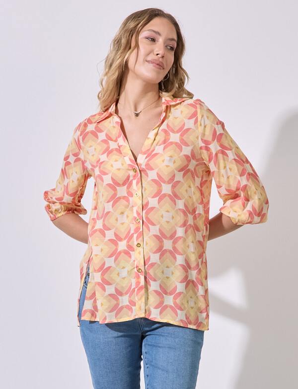 Camisa Sunset ANARANJADO/MULTI