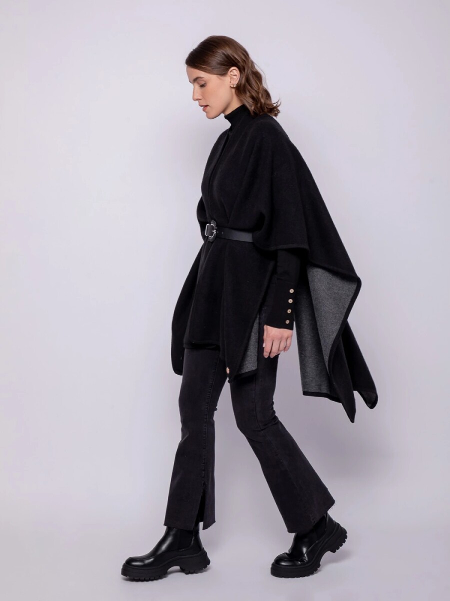 PONCHO ALLIE RISSO - NEGRO 