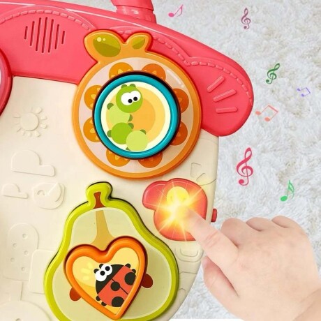 Tablero Encastrable de Actividades Música y Luz Bebé Huanger Rosa