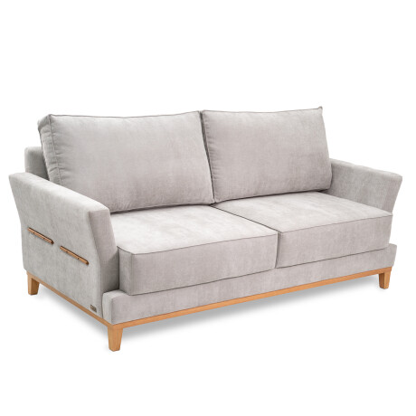 Sofá Amadeus - Tela Microfibra - 3 cuerpos 2204 (Gris)